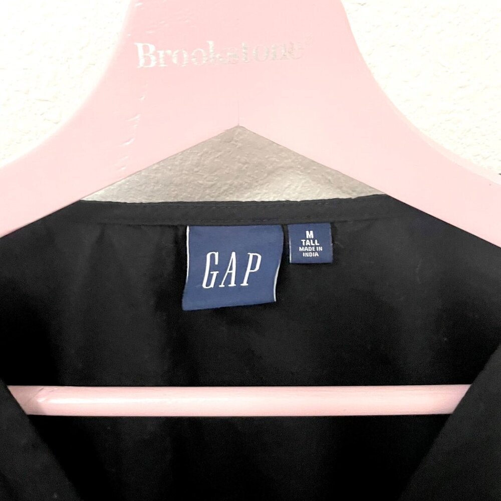 Gap Puff Sleeve Cut Out Midi Dress Long Sleeve Black Size M Tall - Picture 4 of 8